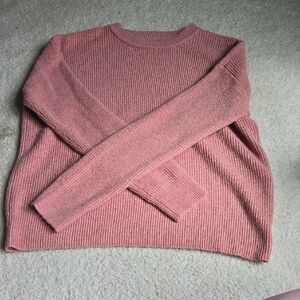 Large Market & Spruce Pink Ribbed Crew Neck Sweater